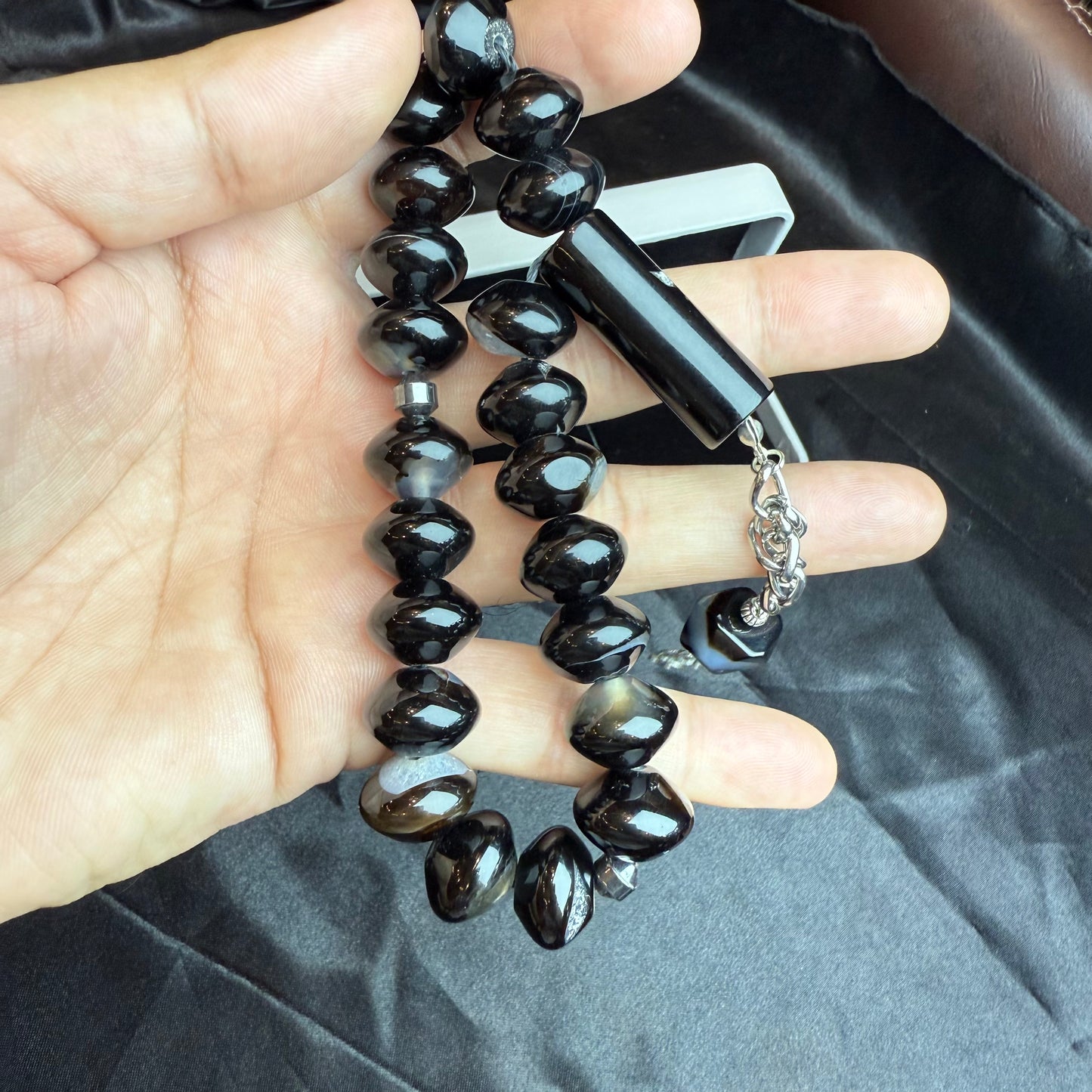 Sulamani Aqeeq Tasbih – 21 Prayer Beads | Antique Stone Tasbih