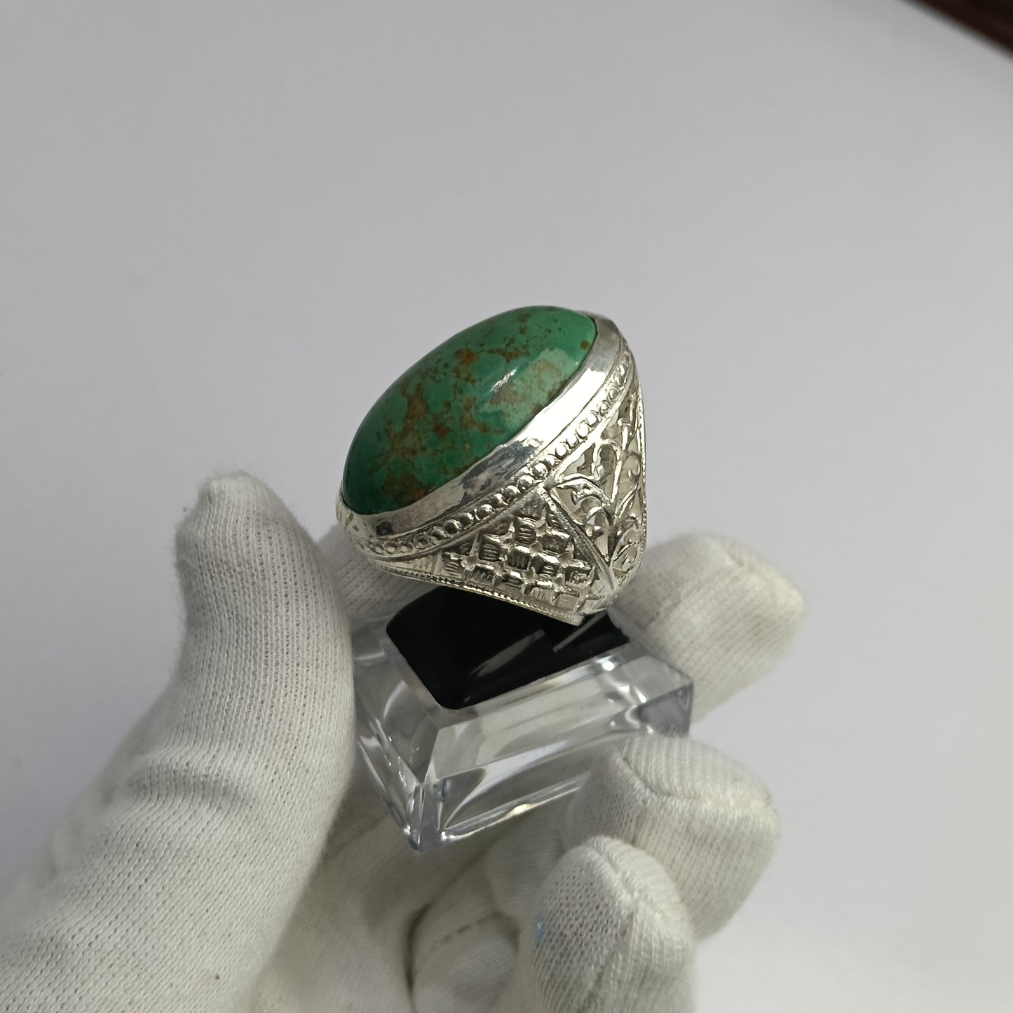 Hussani Feroza Stone Silver Ring – Premium Quality | Advance Payment Only