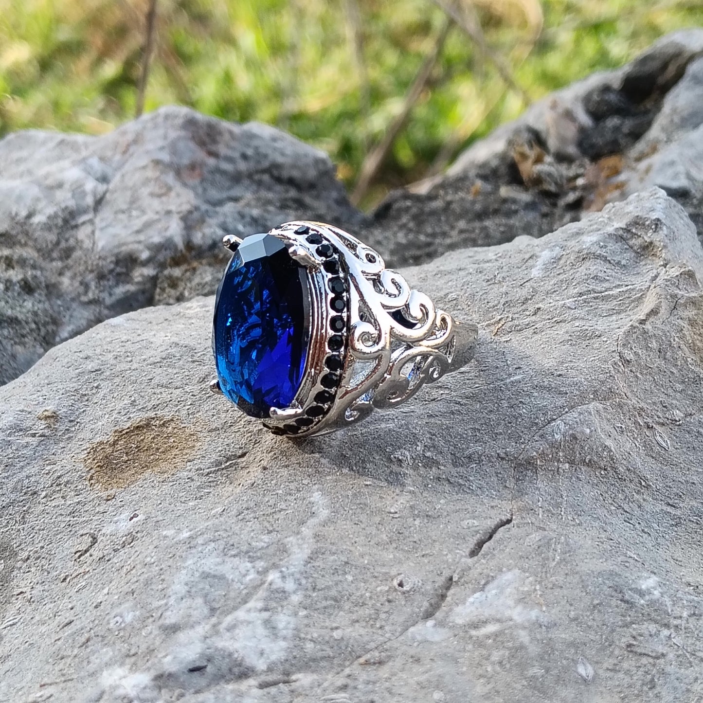 Neelam stone ( Blue sapphire)Ring Top Quality with free home delivery