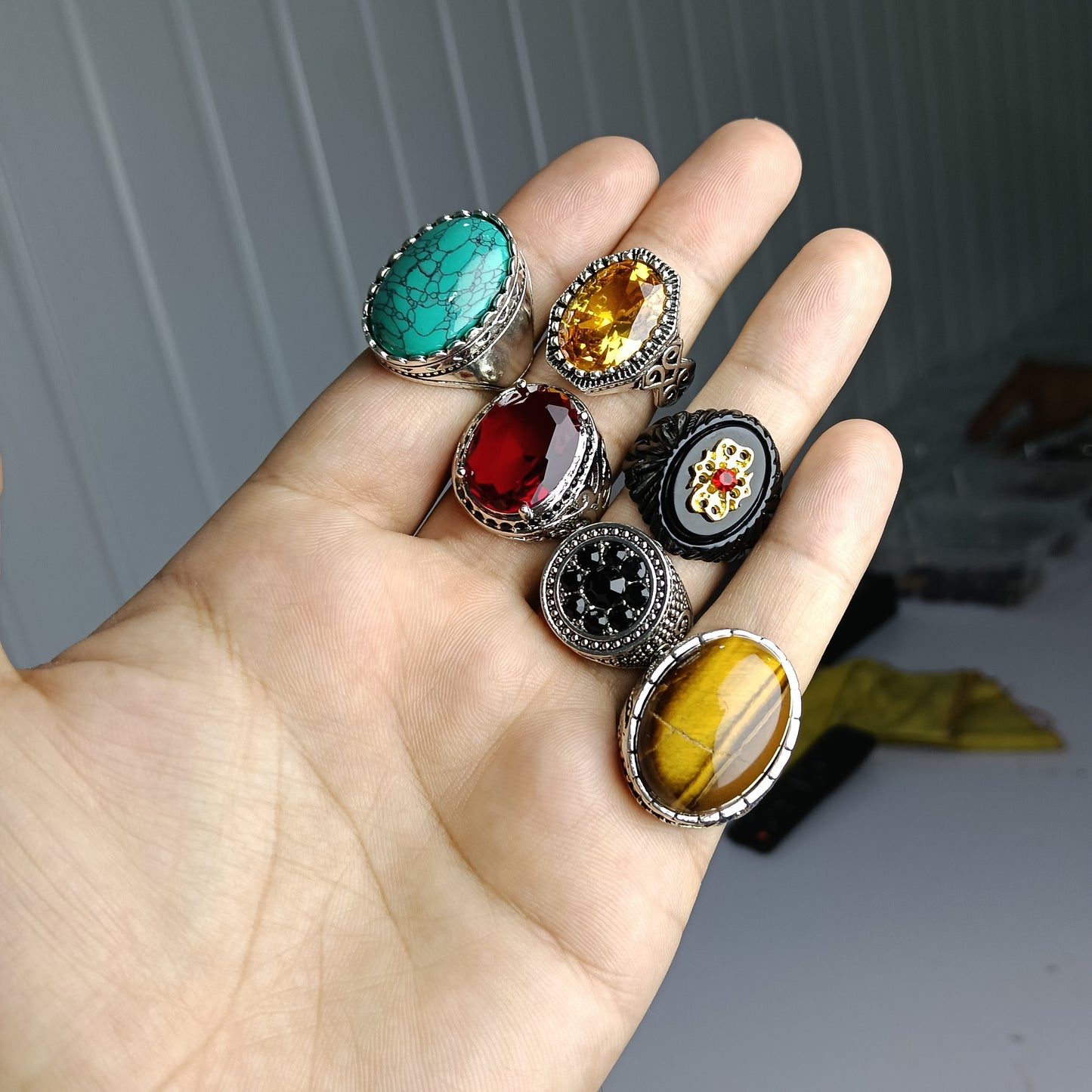 Beautiful Deal of 6 gemstone rings with free home delivery