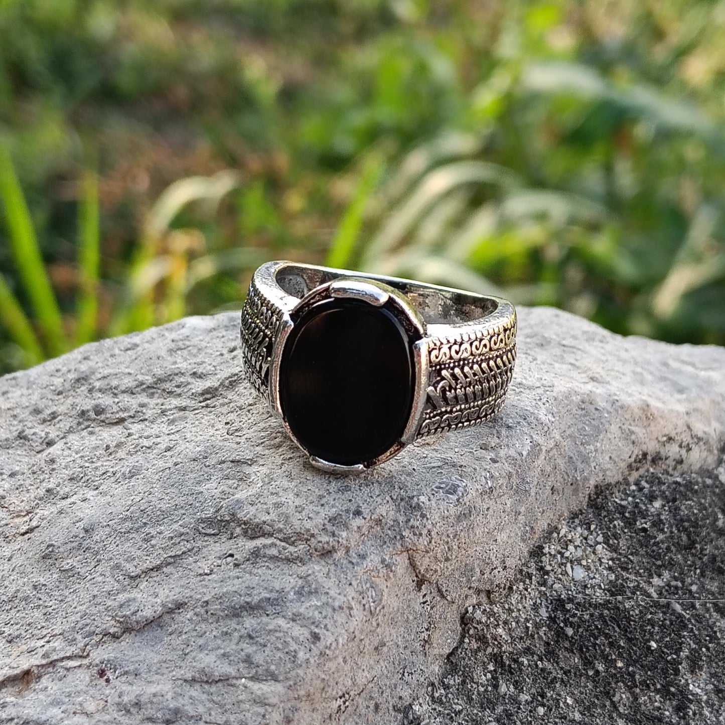 Black Zircon Ring β A Touch of Class and Mystery