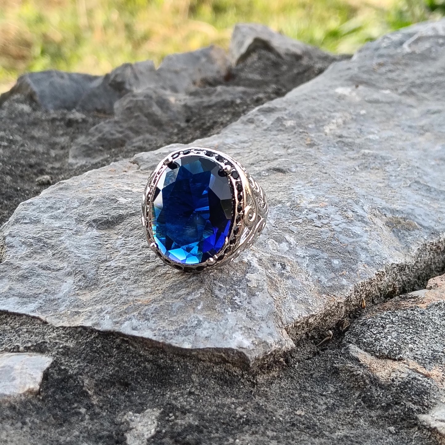 Neelam stone ( Blue sapphire)Ring Top Quality with free home delivery