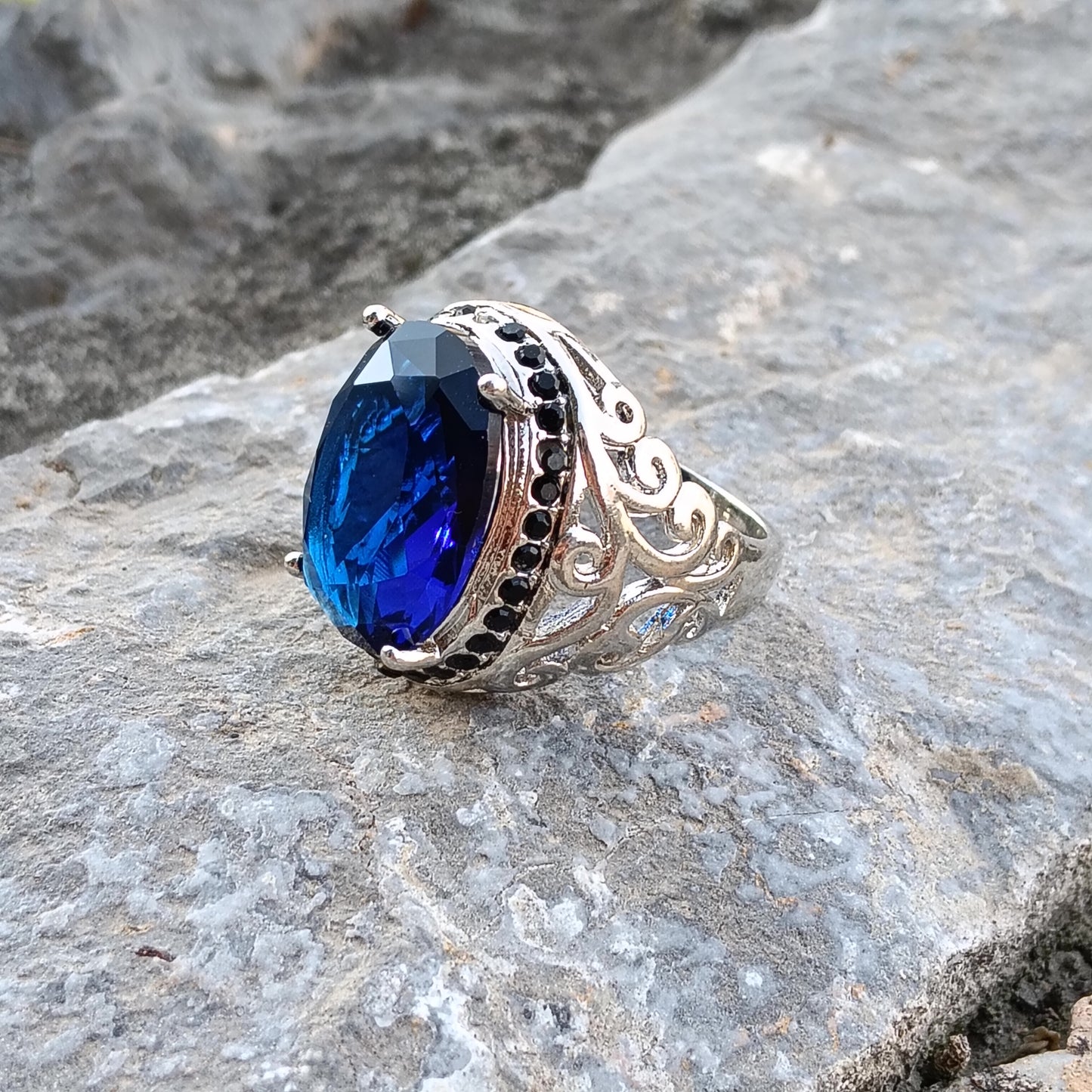 Neelam stone ( Blue sapphire)Ring Top Quality with free home delivery