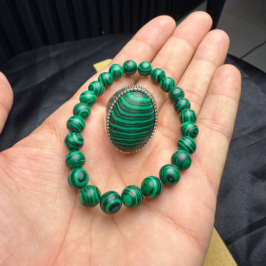 Malaket Stone Ring & Bracelet Set – With Free Home Delivery
