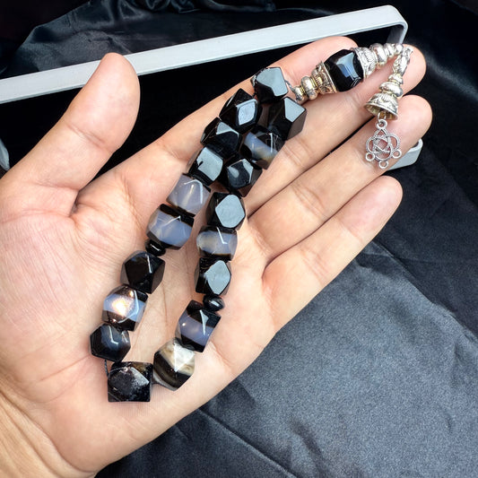 Sulamani Aqeeq Tasbih – 21 Prayer Beads | Antique Stone Tasbih