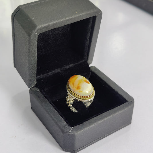 Sulamani Aqeeq stone Ring Handmade