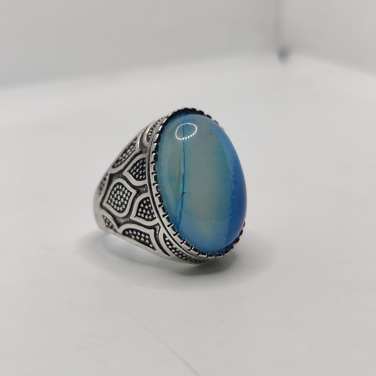 Antique color of Aqeeq Ring For men