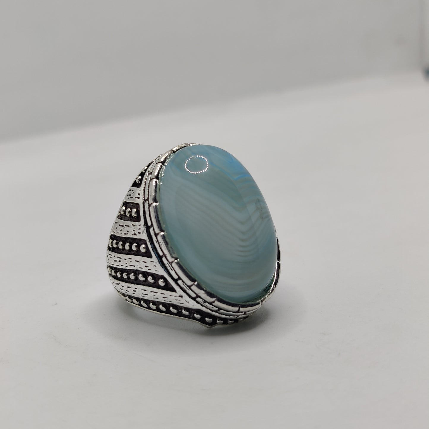 Antique color of Aqeeq Ring For men