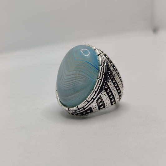 Antique color of Aqeeq Ring For men