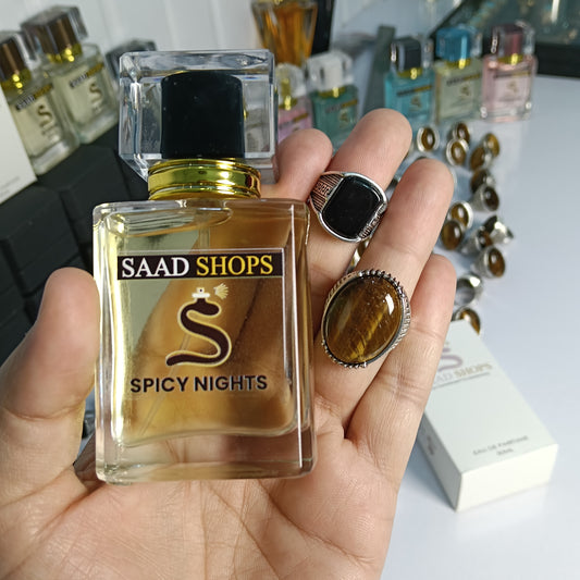 Exclusive Deal: 2 Gemstone Rings (Black Aqeeq & Tiger Eye) + 50ml Long-Lasting Perfume with Free Delivery!