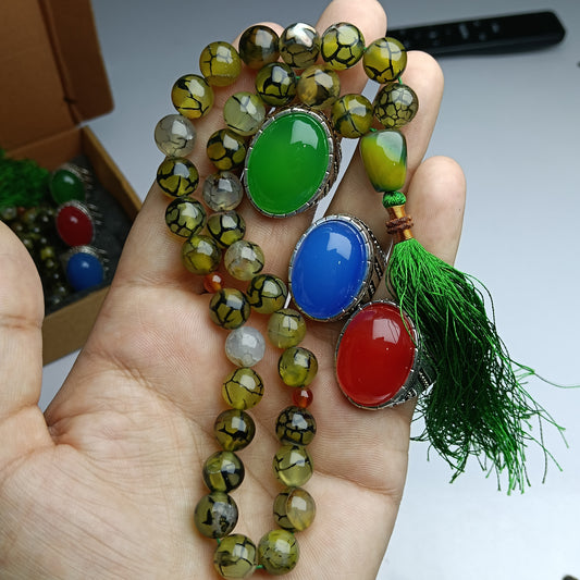 Deal of 3 Natural Stones + Shejri Aqeeq Tasbih – Free Home Delivery