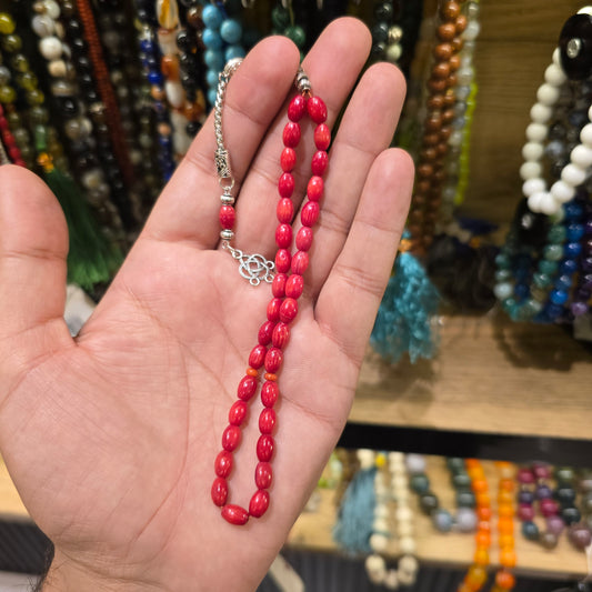 Marjan Tasbih – 33 Prayer Beads | Original Red Coral Stone