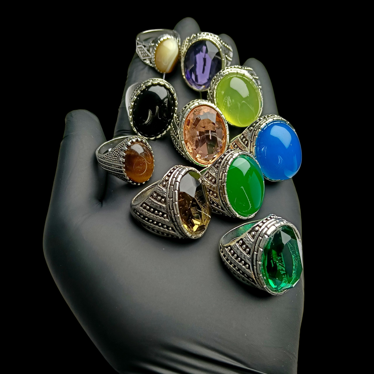 10Gemstone Rings Deal– Aqeeq & Zircon Collection