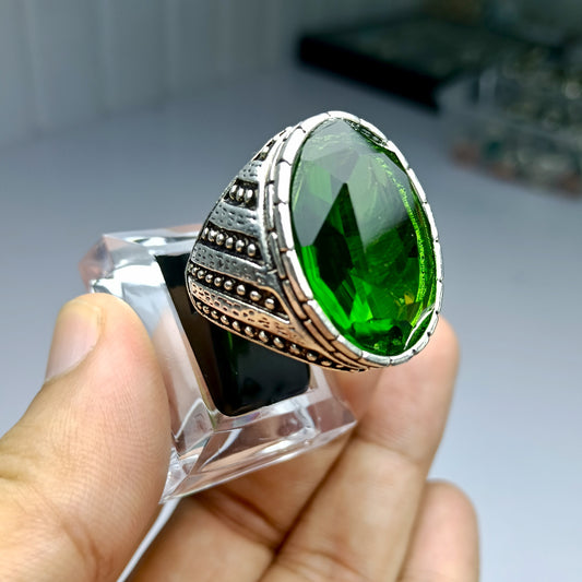 Elegant Green Zircon Ring – Free Home Delivery